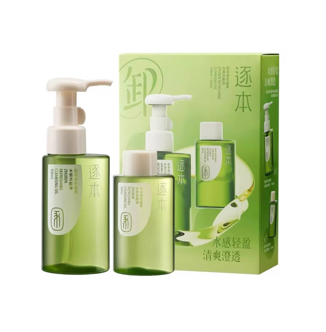 逐本清欢植萃水感洁颜油优享套装