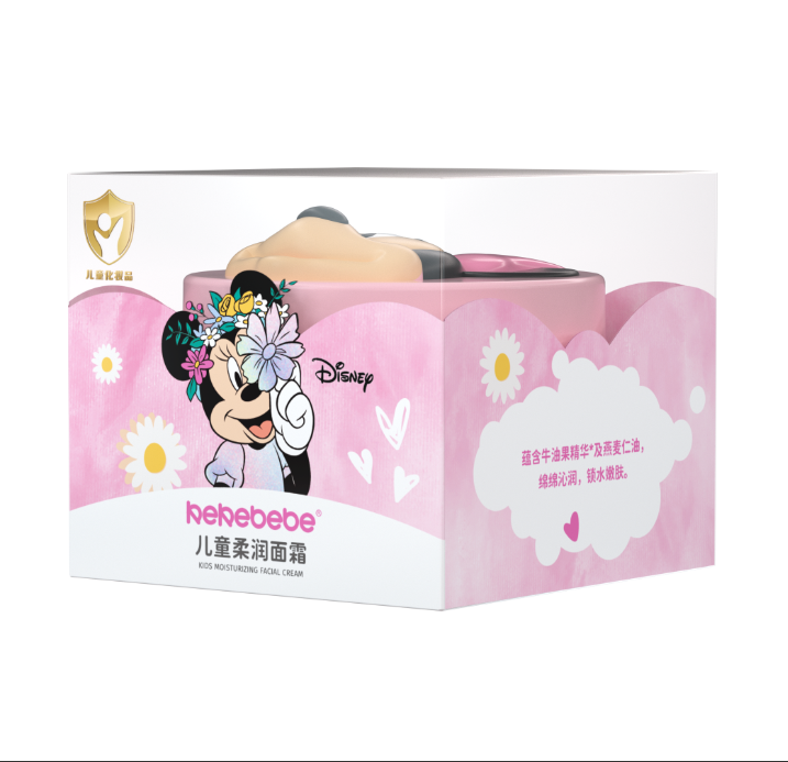迪士尼kekebebe儿童柔润面霜50g粉