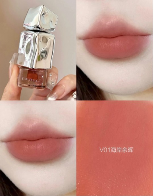蜜丝婷泰式奶咖丝绒唇霜V01海岸余晖