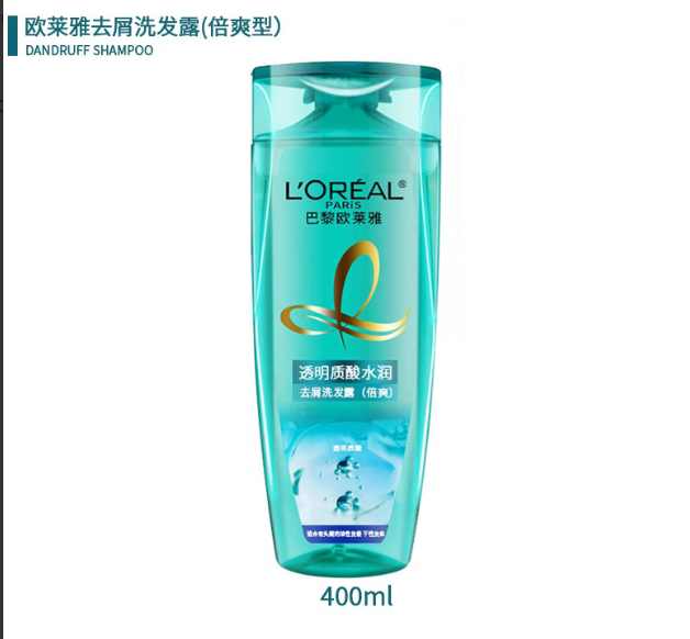 400m1欧莱雅洗发水(透明质酸倍爽去屑)