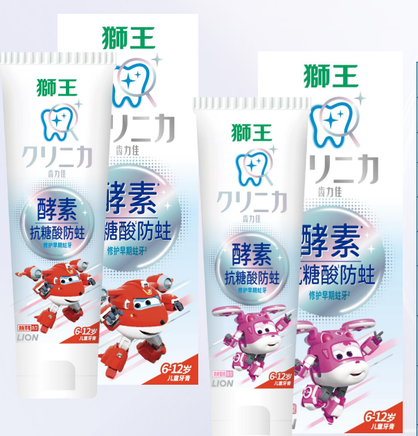 狮王齿力佳儿童酵素抗糖酸牙膏6-12岁