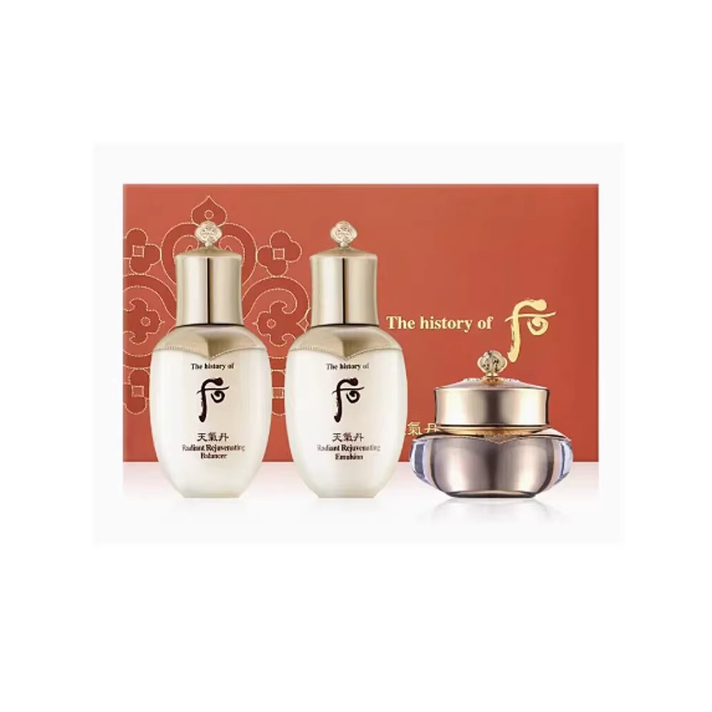 whoo后天气丹花献光彩紧颜系列3件套60ml