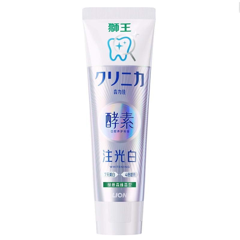 狮王齿力佳酵素注光白牙膏120g