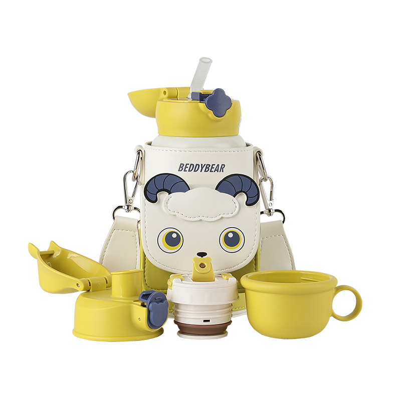 杯具熊四叶草美美羊儿童保温壶