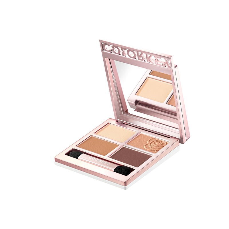 珂拉琪白茶铂粹四色眼影盘，琥珀浅棕新上市