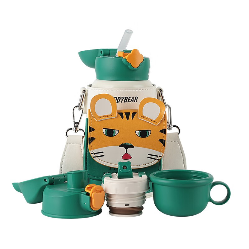 杯具熊激萌虎保温壶，三盖设计守护宝宝饮水