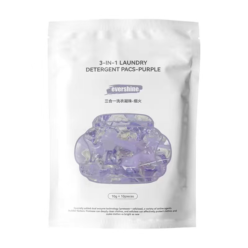 萌神大白烟火紫洗衣凝珠：三合一洁净持久留香
