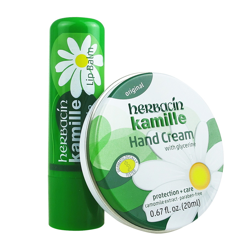 贺本清小甘菊修护唇膏+经典护手霜组合装