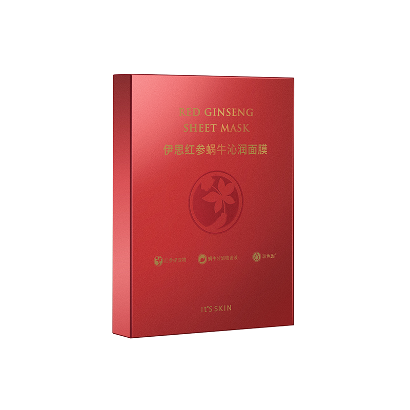 伊思红参蜗牛沁润面膜 补水保湿