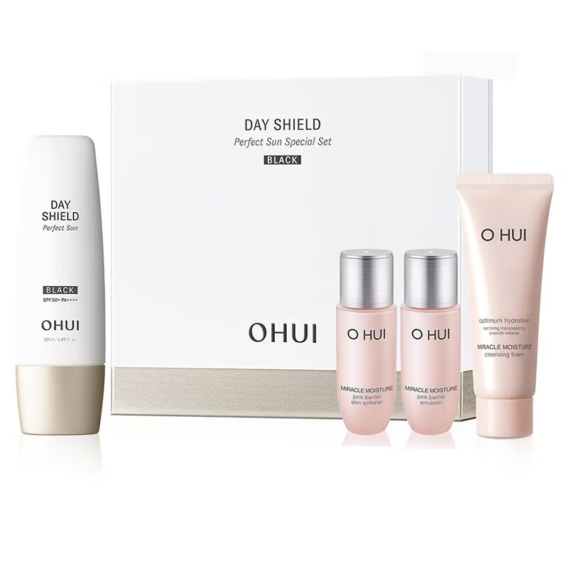 欧蕙日效倍护焕采防晒乳礼盒4件套