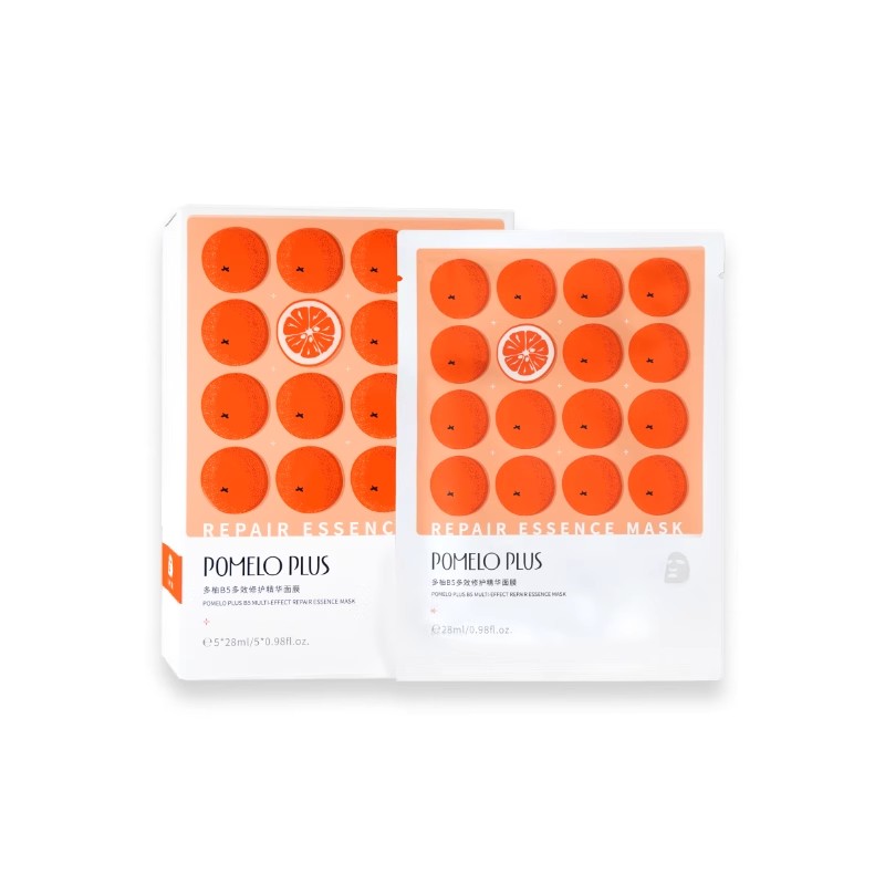 多柚B5多效修护精华面膜（红） 补水保湿深层保湿