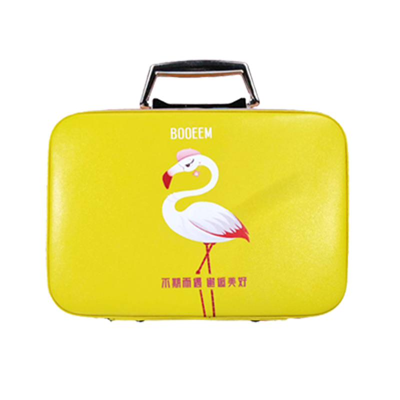 BOOEEM便携化妆箱 柠檬黄（火烈鸟）