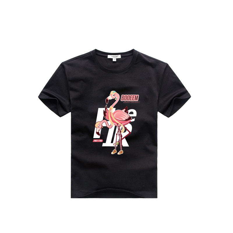 BOOEEM短袖T恤衫黑色火烈鸟3XL
