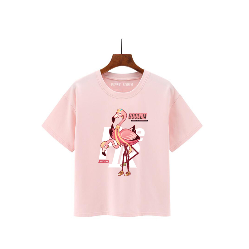 BOOEEM短袖T恤衫粉色火烈鸟XL