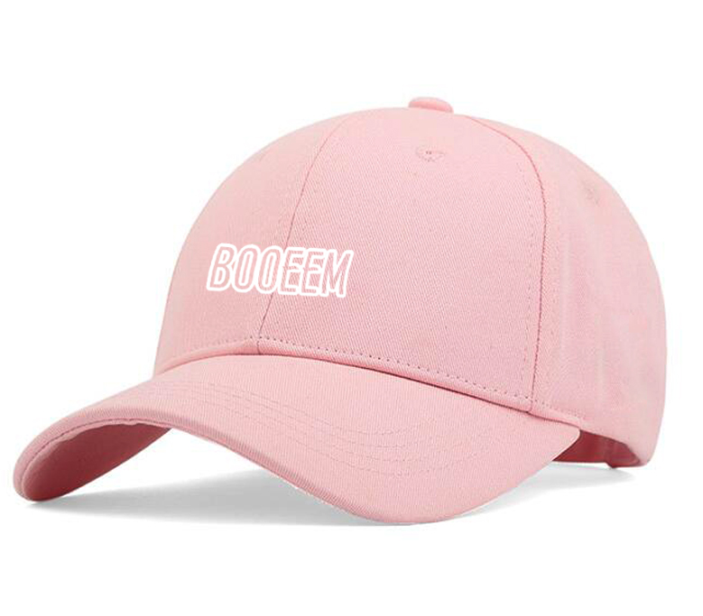 BOOEEM棒球帽粉色 遮阳帽夏季防晒棒球帽粉色鸭舌帽