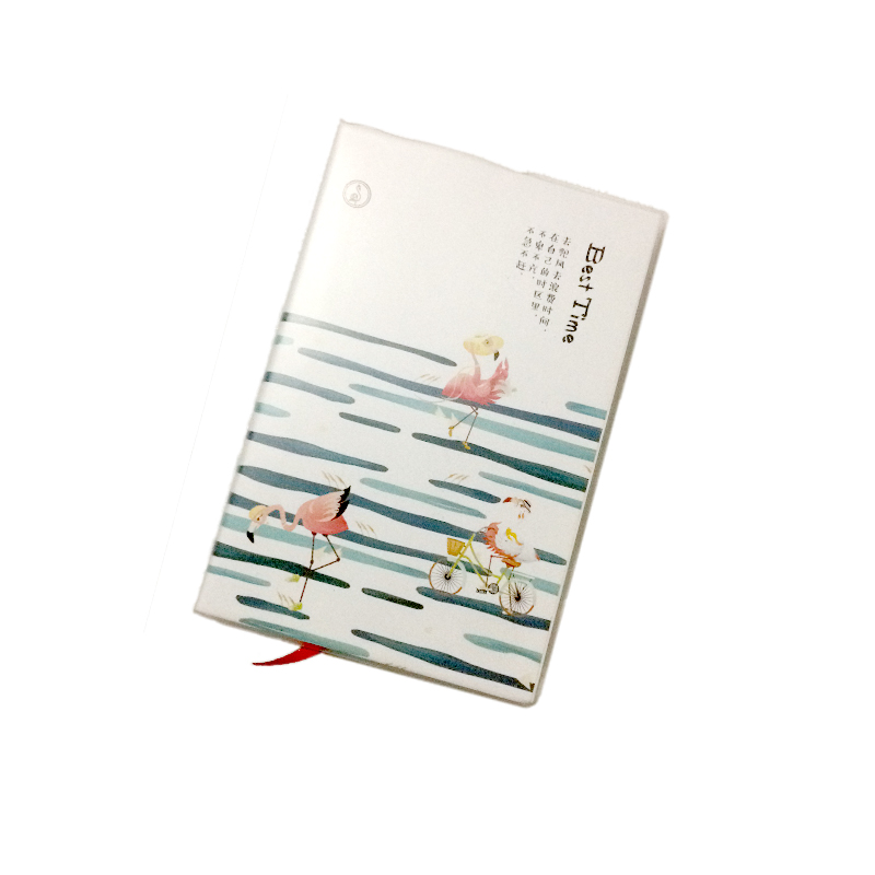 BOOEEM火烈鸟文艺精装厚胶套笔记本（踏浪前行）文创笔记本