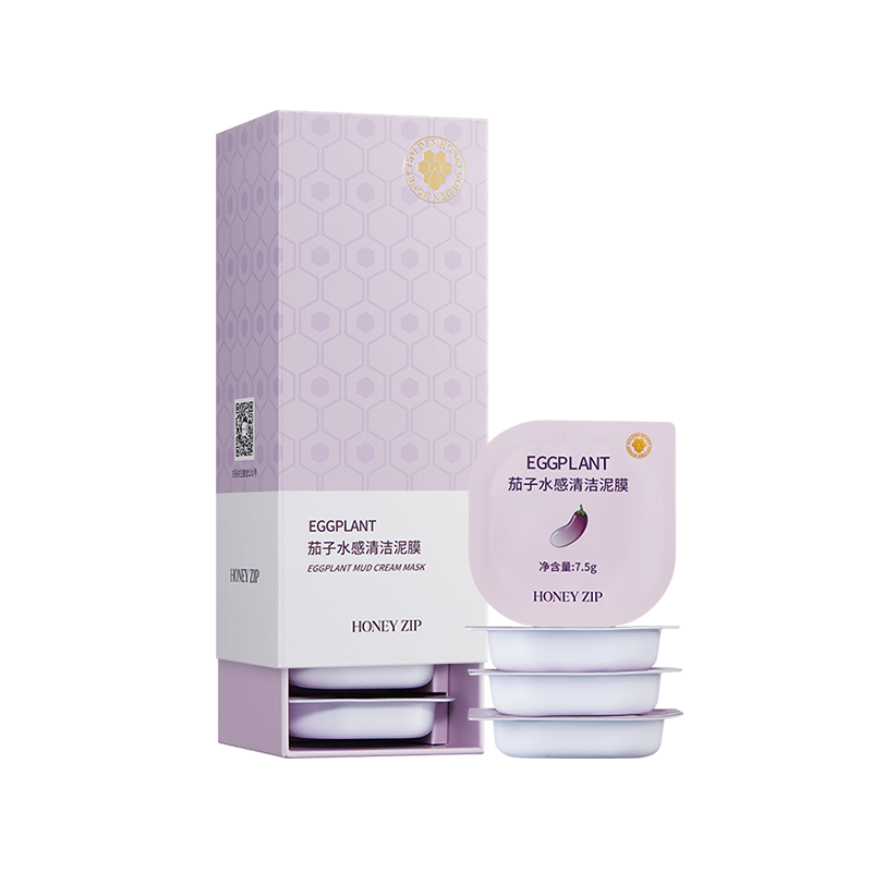 HONEY ZIP茄子水感清洁泥膜深层清洁